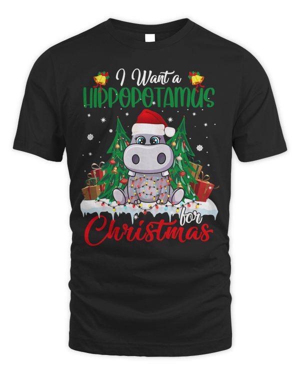 Hippopotamus I Want A Hippopotamus For Christmas Hippo Women Pajamas 2021 301 Hippo