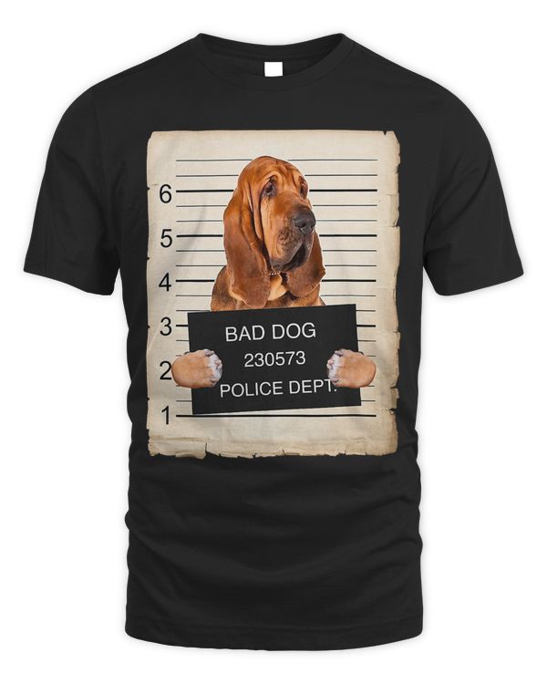 bloodhound Dog mug shot T-Shirt