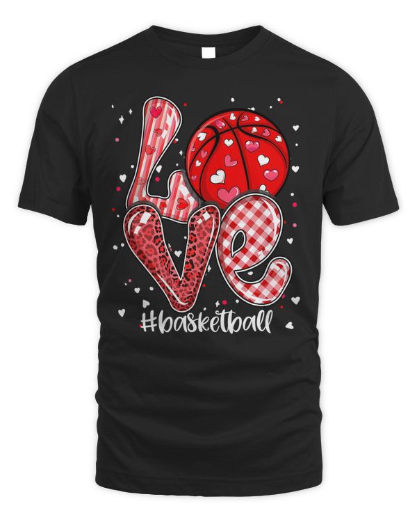 Basketball Cute Valentines Day Couple Hearts Basketball Sports Lover 130