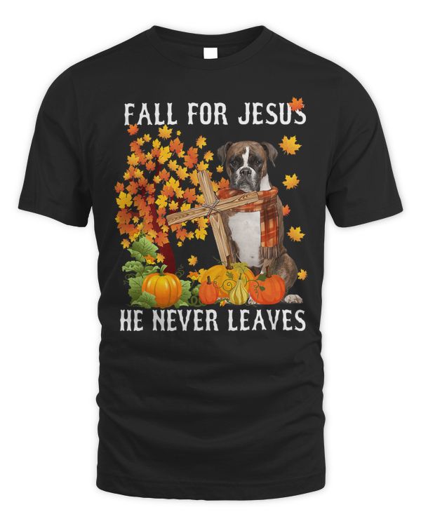 Boxer Autumn Fall For Jesus He Never Leaves 110