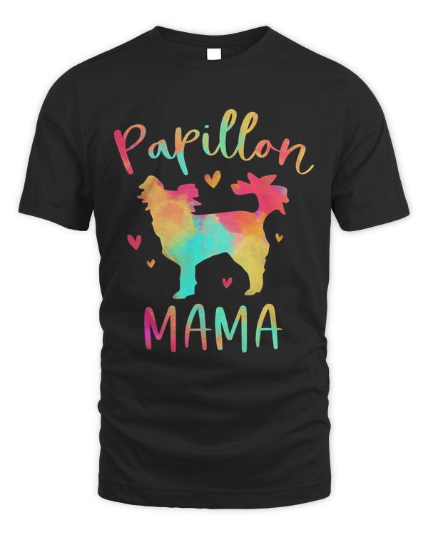 Papillon Mama Colorful Papillon Gifts Dog Mom T-Shirt