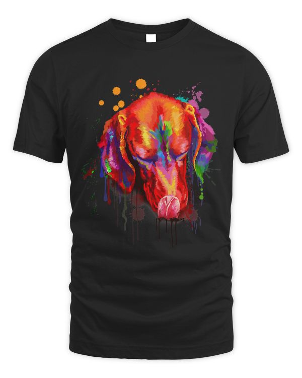 Cute Vizsla Dog Art Design T-Shirt