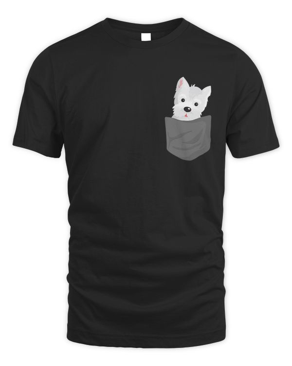 Dog In A Pocket Cute Westie Terrier Lover Puppy T-Shirt
