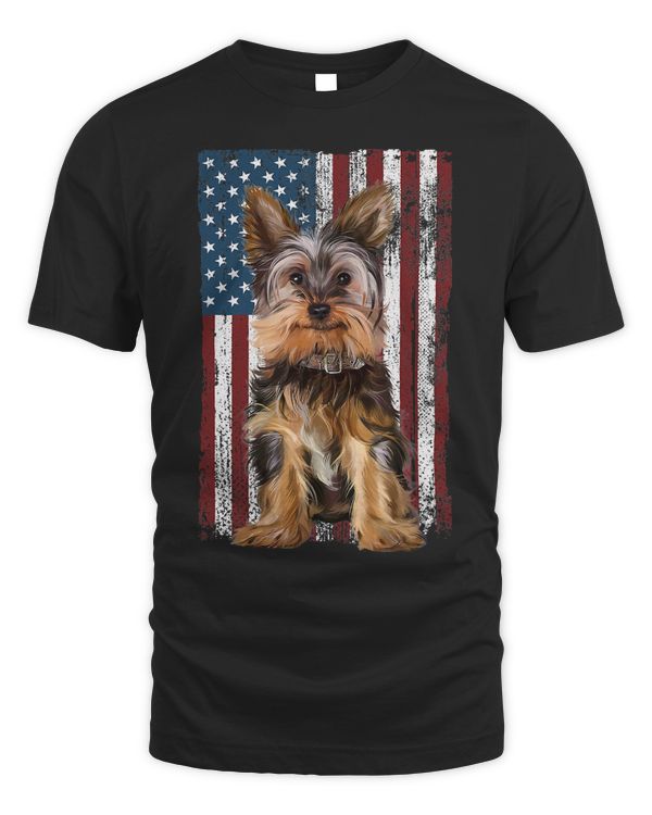 Yorkshire 4th Of July Shirt Yorkie Patriotic Gift Tee T-Shirt