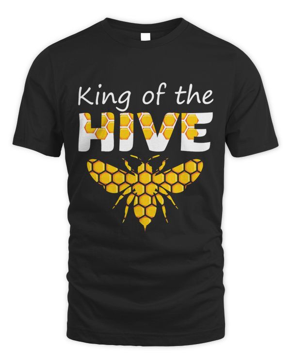 Beekeeping King of The Hive - Beekeeper Bee Lover Honey Gift T-Shirt