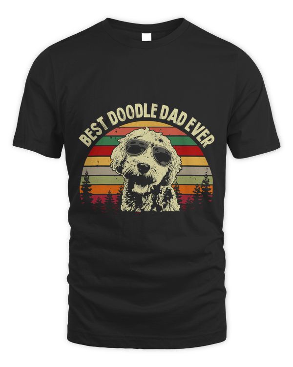 Best Doodle Dad Ever Tee Goldendoodle Dad Vintage Gift T-Shirt