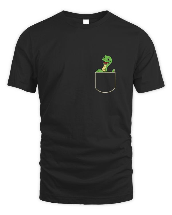 Funny Snake In The Pocket Gift Snakes Pocket T-Shirt