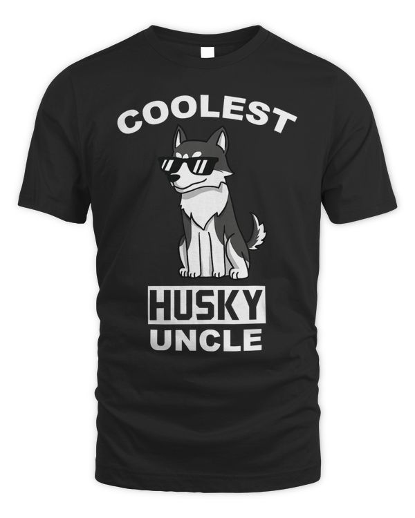 Coolest Husky Uncle Funny Dog T-Shirt