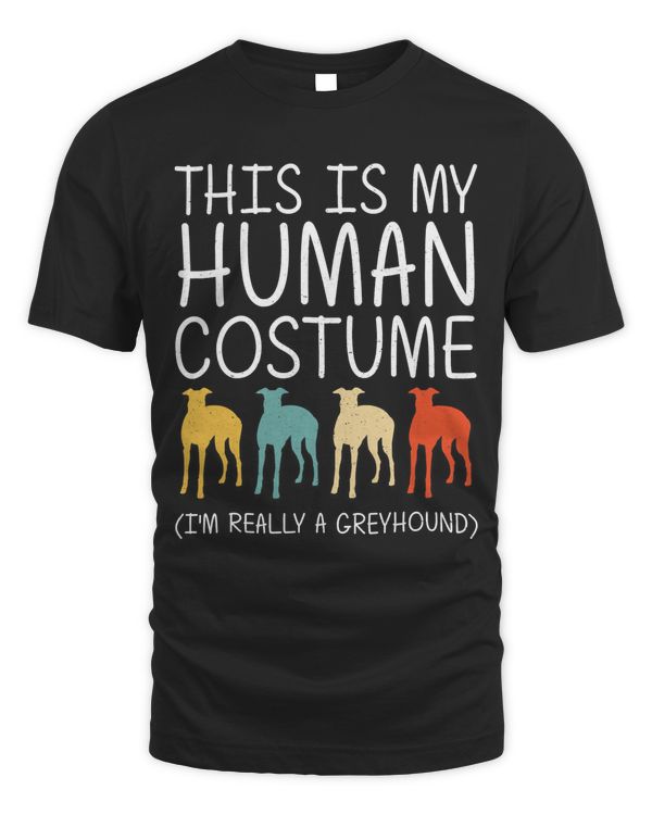 Greyhound Halloween Human Costume Dog Pet Easy DIY Gift T-Shirt