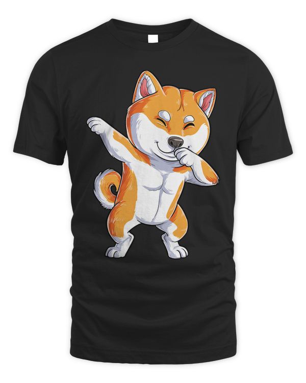 Dabbing Shiba Inu T shirt Dog Lover Boys Kids Dab Dance Gift T-Shirt