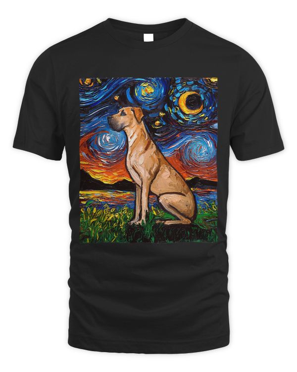 Fawn Great Dane Starry Night T-Shirt