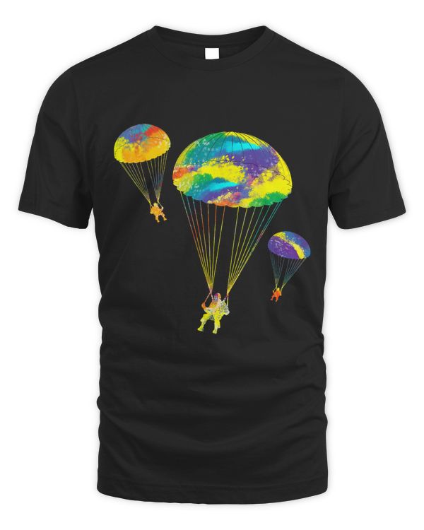 Colorful Parachute Skydiving Skydive Parachuting Gift T-Shirt