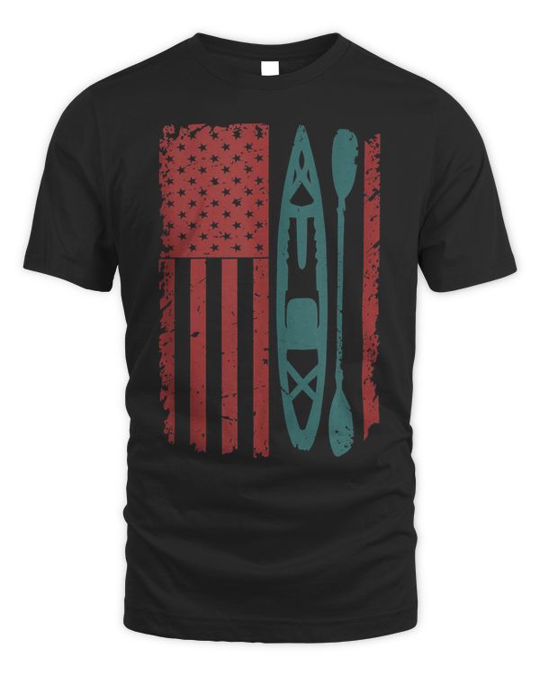 Kayak Lover Gift Kayaking Flag Gear Water Sport Graphic Art Tank Top