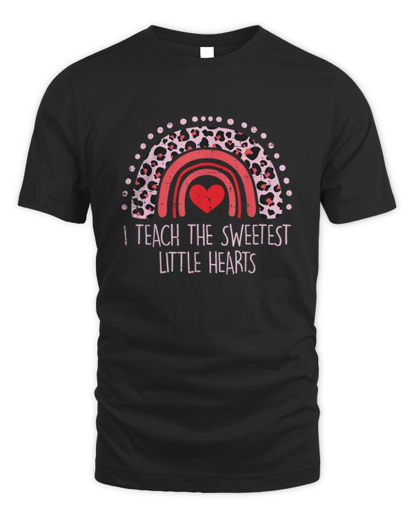 I Teach The Sweetest Hearts Rainbow Teacher Valentines Day