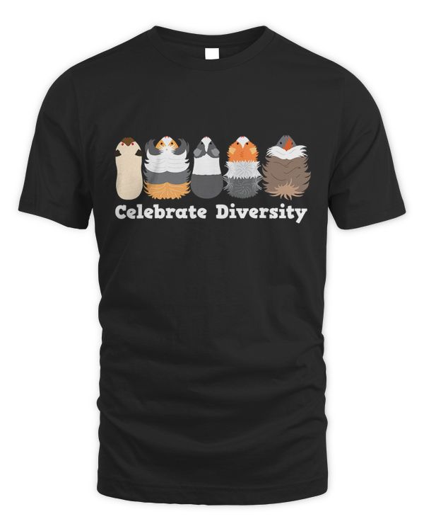 Funny 'Celebrate Diversity' Cute Gift for Guinea Pig Lovers T-Shirt