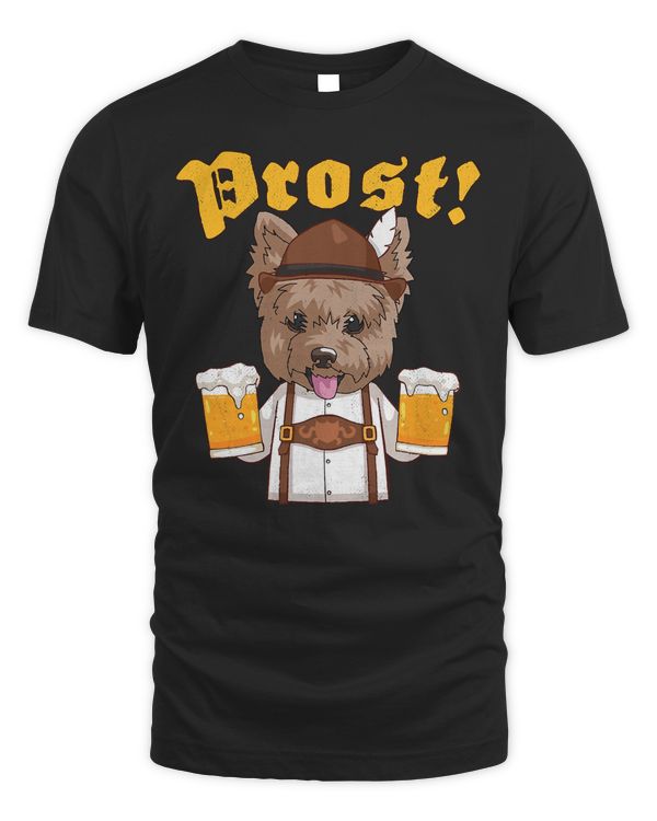 Prost Yorkshire Terrier Lederhosen T-Shirt Dog Beer Shirt T-Shirt