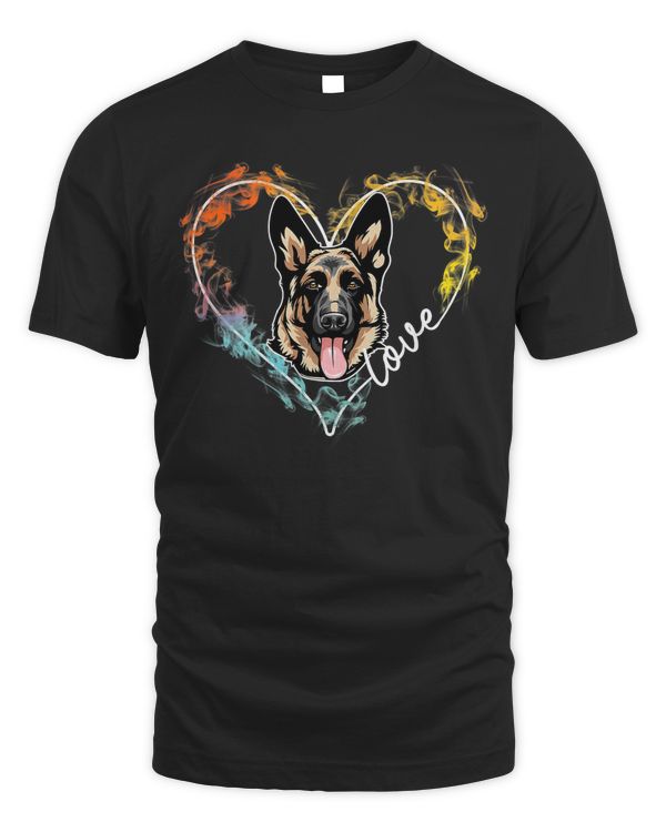 German Shepherd Dog Cute Colorful Heart German Shepherd Dog Lover 185 Dog Mom Dog Dad