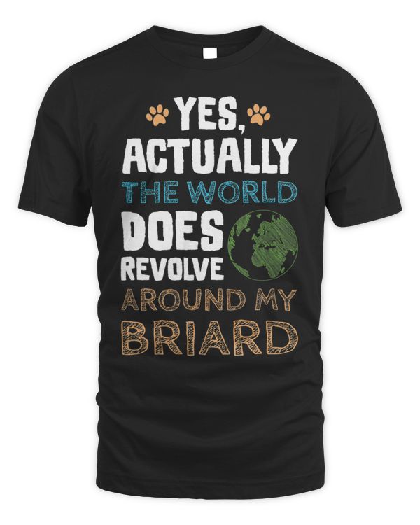 Funny Briard Dog TShirt Gifts Men Women