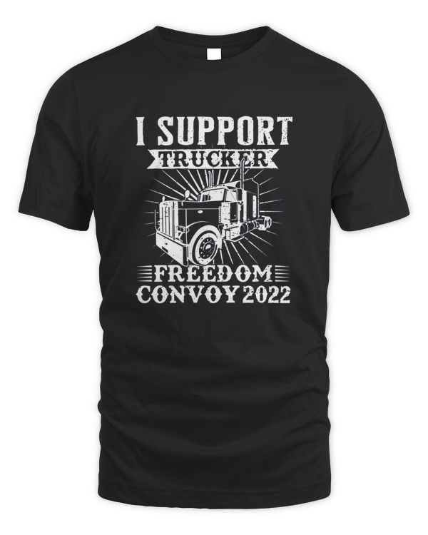 Canada Freedom Convoy 2022 Canadian Truckers Support Flag T-Shirt