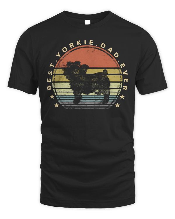 Best Yorkie Dad Ever Daddy Yorkshire Terrier Dog Lover Owner Long Sleeve T-Shirt
