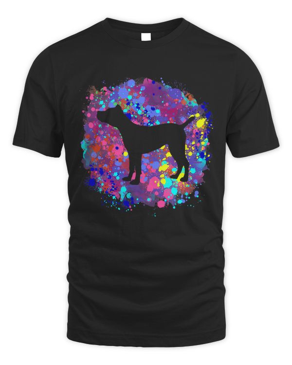 Cane Corso Dog Lover Pet Pink Watercolor Silhouette Art Love T-Shirt
