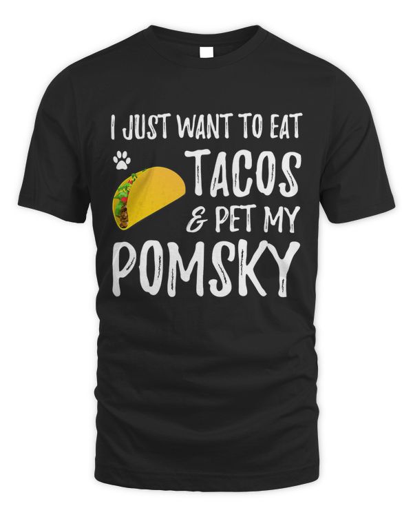 Cinco de Mayo Shirt for Taco Lover Pomsky Dog Mom T-Shirt