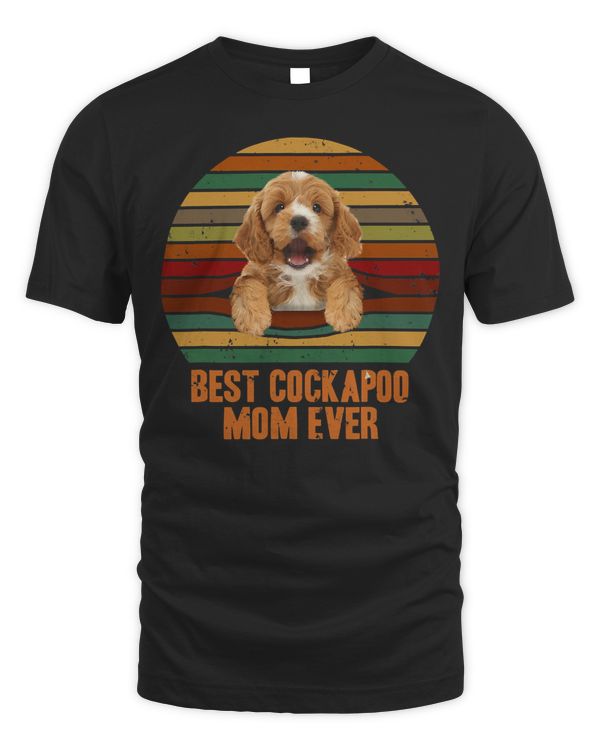 Best Cockapoo Mom Ever Shirt Vintage Dog Mom Women Gift