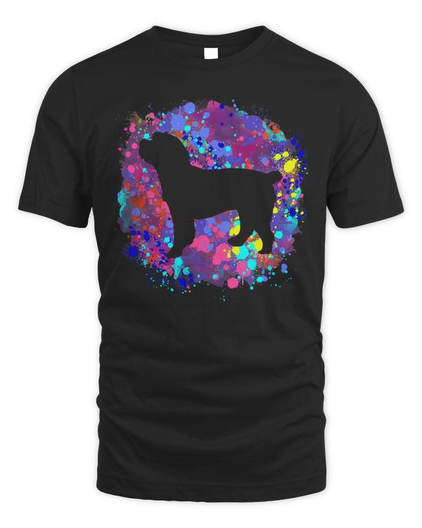 Cockapoo Dog Love Pet Watercolor Splatter Silhouette Gift T-Shirt