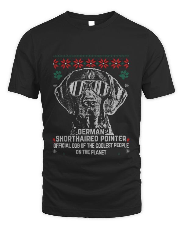 Dog of the Coolest German Shorthaired Pointer Xmas T-Shirt