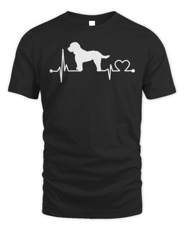 Cockapoo Heartbeat Funny Love Dog Pet Gift KidWomenMen T-Shirt