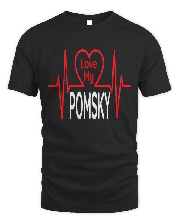 I Love My Pomsky Dog Puppy Canine T-Shirt