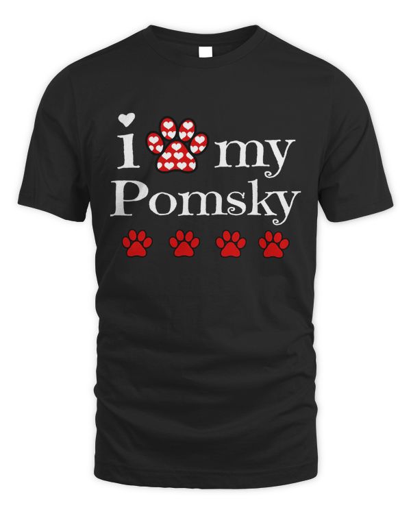 I Love My Pomsky Gift for Dog Lover Christmas Gift T-Shirt