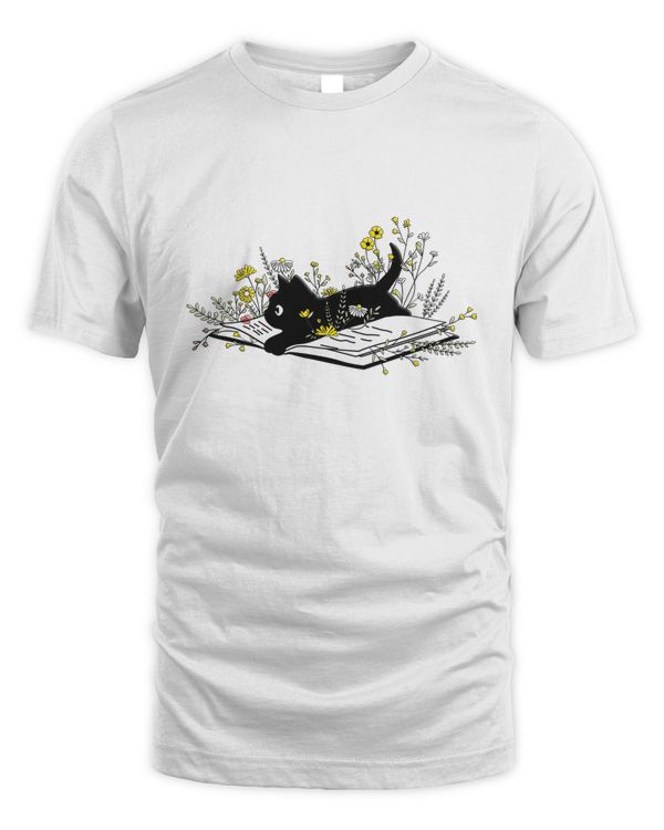 Cute Book Cat Shirt