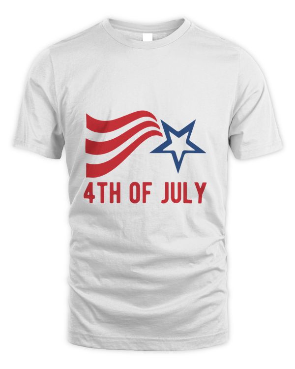 4th Of July America Print T-Shirt Tee