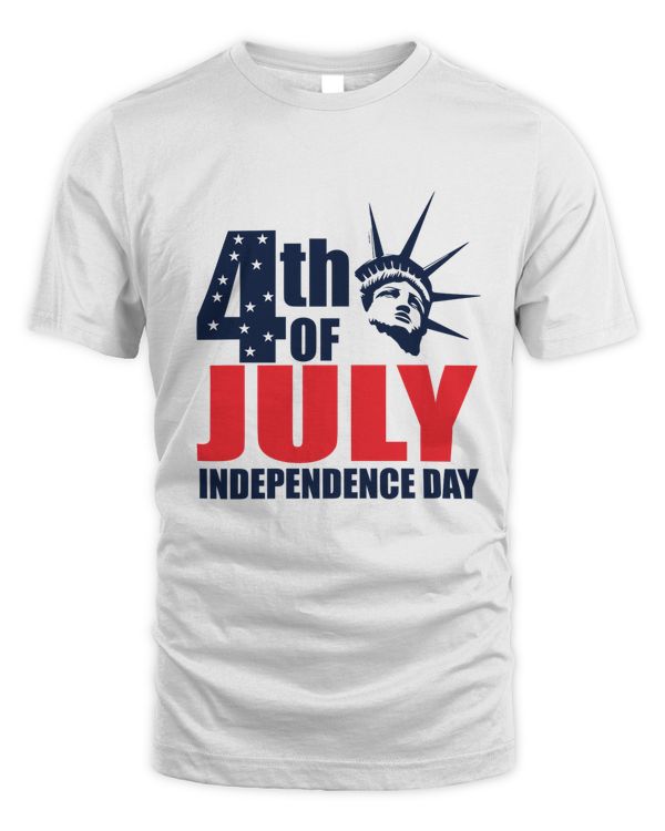4th Of July Independence Day America Print T-Shirt Tee
