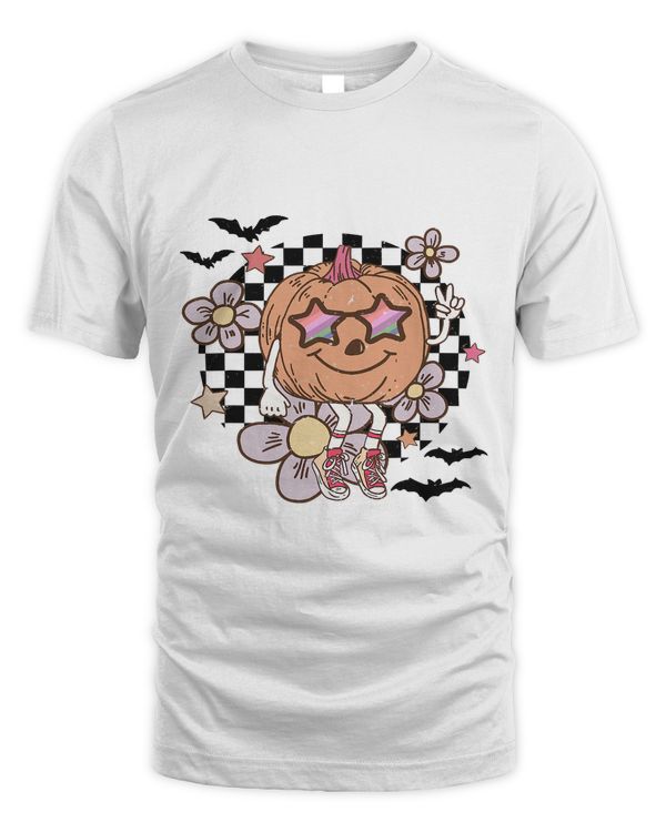 Groovy Cute Pumpkin Face Boys Kids Funny Halloween