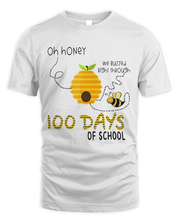 100th Day Of School Teacher Shirt Bee Hive Funny Sayings
