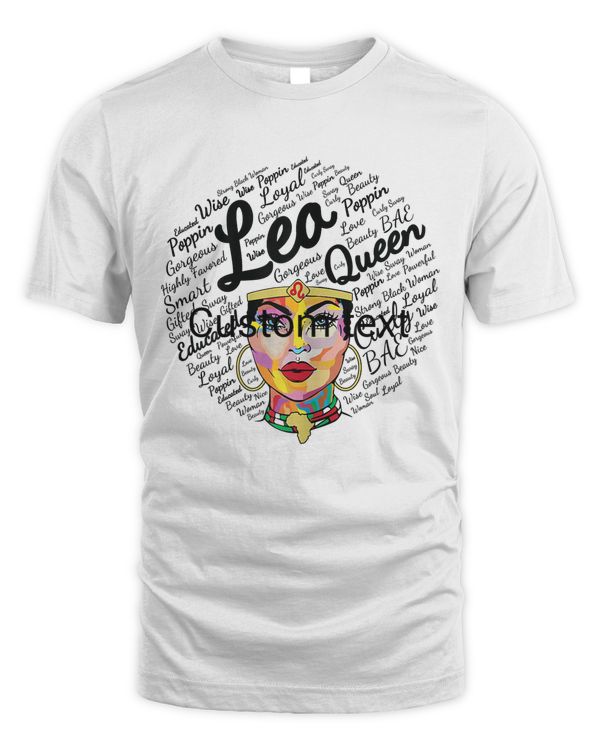 Leo Queen Shirt Afro Queen Leo Birthday Gift Leo Black Queen T-Shirt