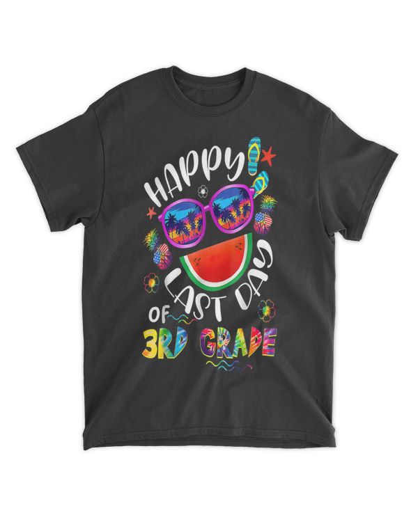 Happy Last Day Of School 3rd Grade Teacher Summer Graduation T-Shirt tee