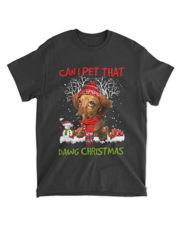 Dachshund Dog Can I Pet That Dawg Christmas Dog Lover