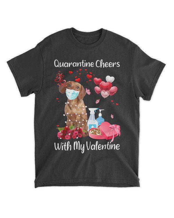 Dachshund Dog Cheer With My Valentine heart Ballon Dog Lover