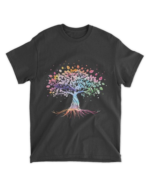 Colorful Life Is Really Good Vintage Unique Tree Art Gift