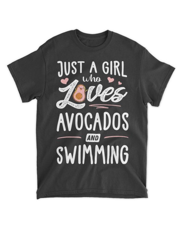 Just A Girl Who Loves Avocados And Swimming Gift Women