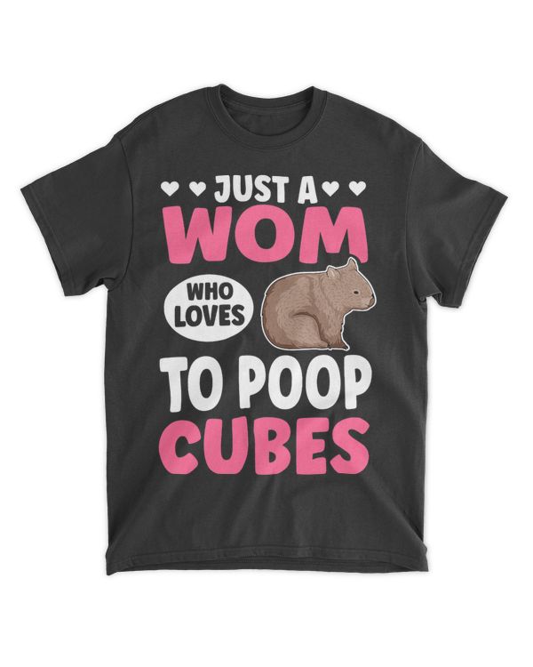 Womens Just a Wom who loves to poop cubes Pun for a Wombat Mom
