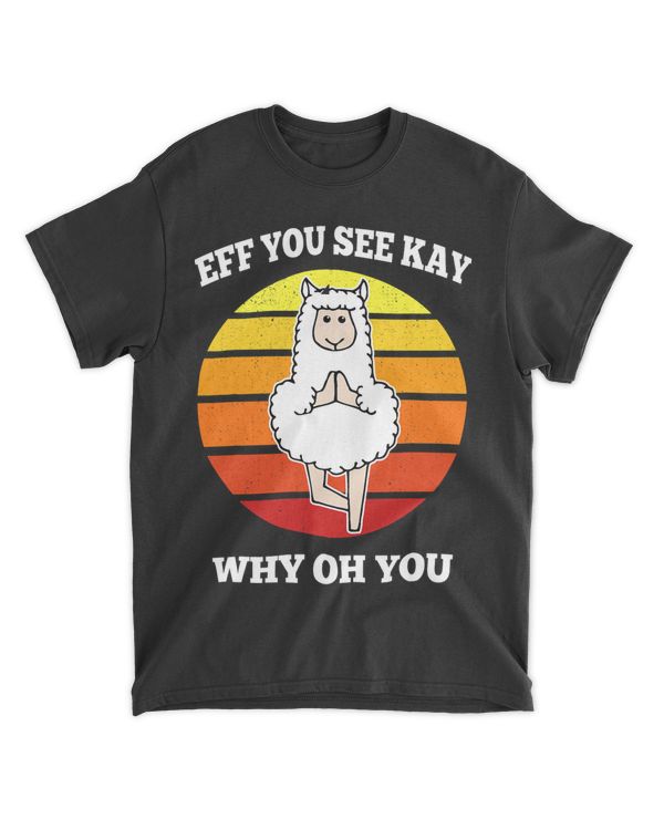 Eff You See Kay Funny Sarcastic Llama Men Women Novelty