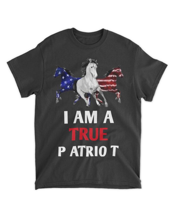 American Flag Print Patriotic Horse Independence