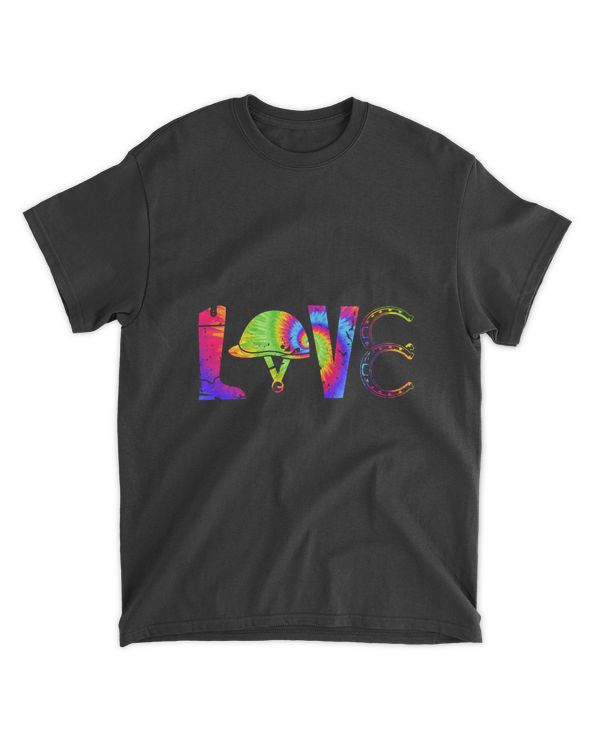 0003 love horse Tie Dye Rainbow1