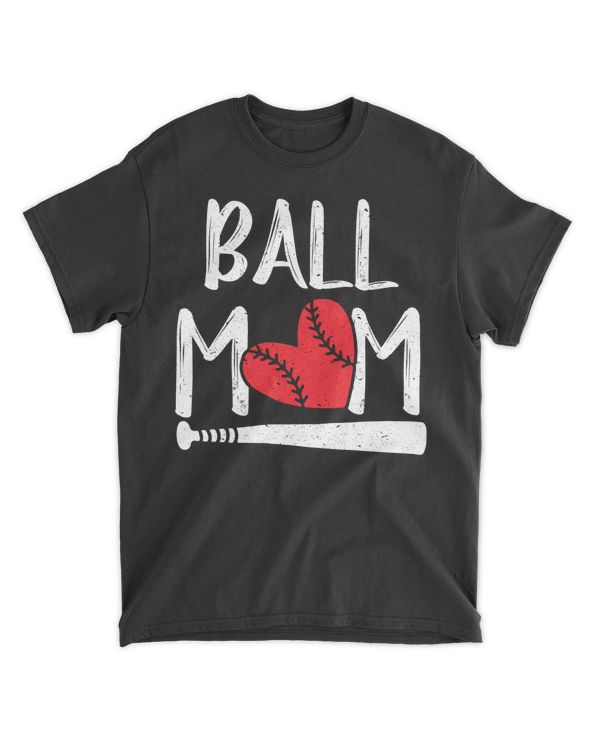 BALL MOM WITH HEART GRAPHIC Matching Softball baseball mom dad coach catcher birthday fathers day mothers day gift 28e198