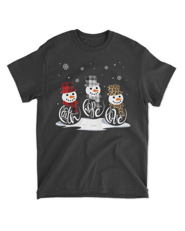 got-jat-21 Faith Hope Love Snowman Chistmas Jesus
