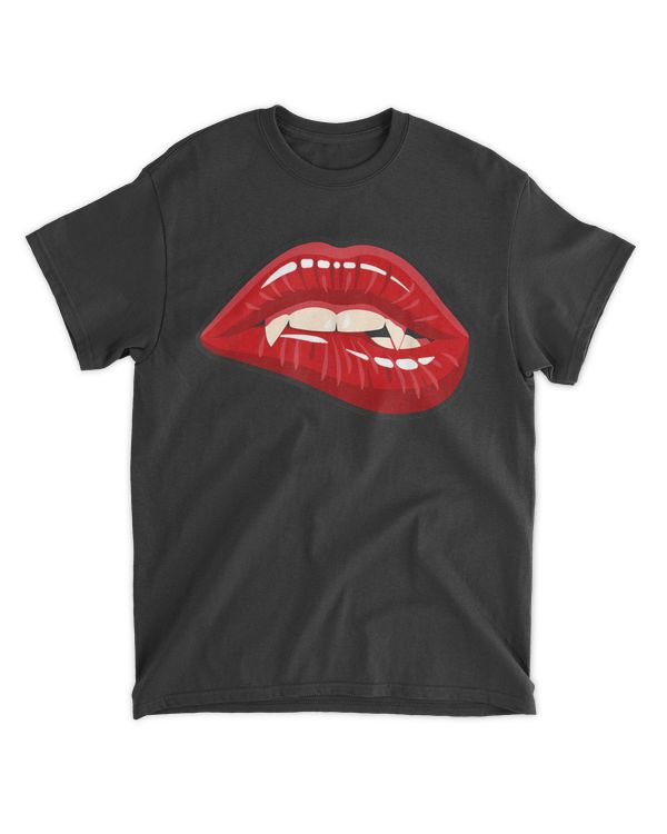 Dracula Vampire Lips Funny Halloween Costume Vampire Shirt T-Shirt